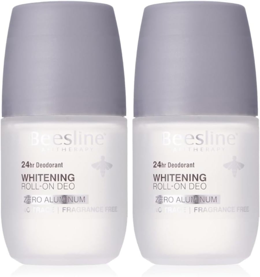 BEESLINE WHITENING DEODORANT ROLL ON ZERO ALUMINUM  50 ML OFFERS 1+1