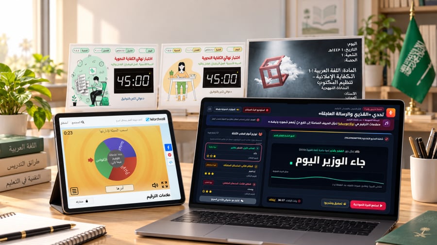 حقيبة الكفايات اللغوية 1-1 (الأسبوع الخامس) | اختبار النحو + النشاطات التمهيدية للكفاية الإملائية