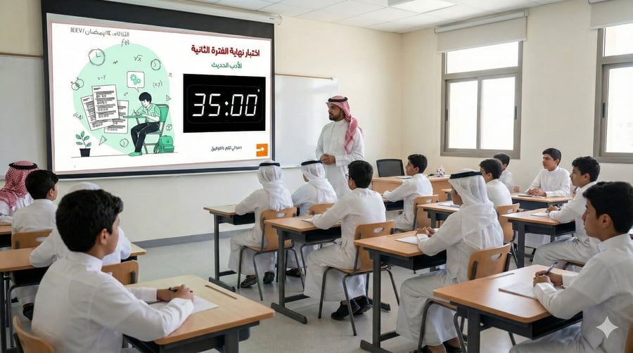 حقيبة اختبار مادة الأدب الحديث (نهاية الفترة الثانية) - متكاملة وجاهزة للطباعة