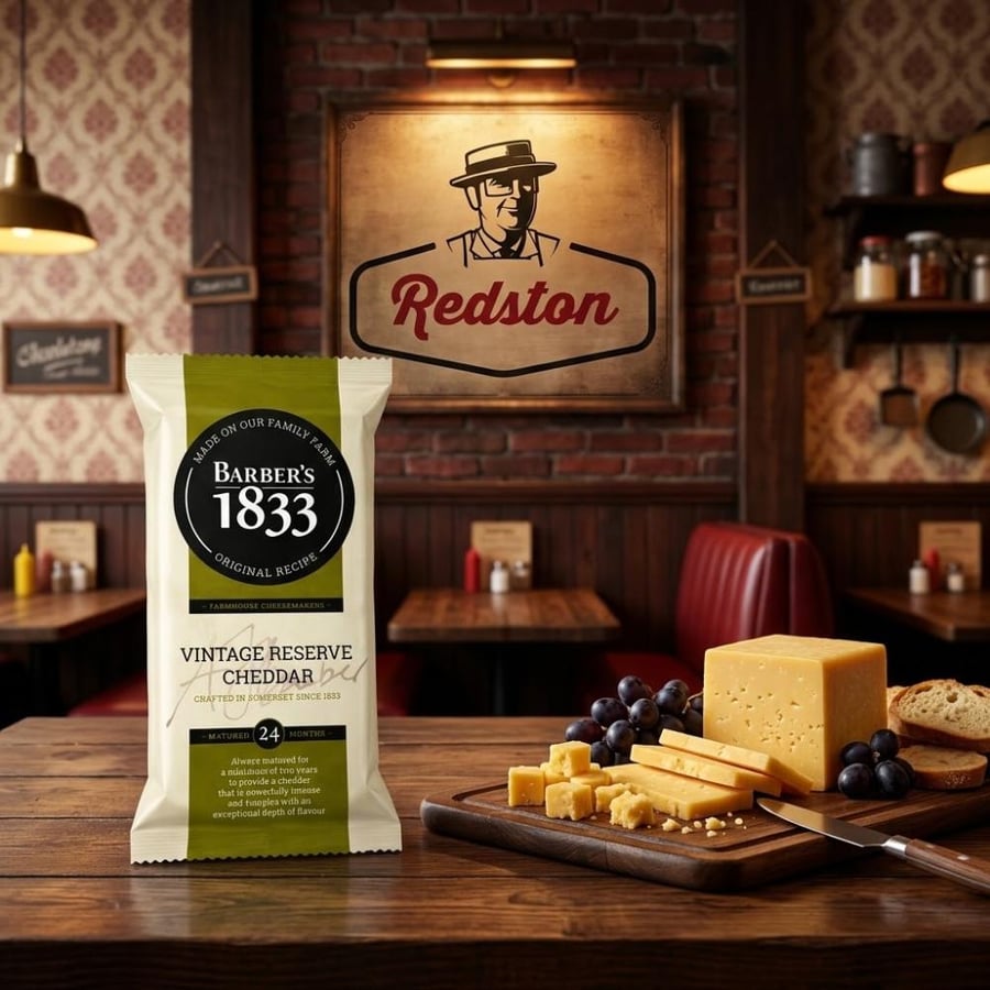 جبنة شيدر عتيقة باربرز معتّقة 24 شهرًا 190 جرام | Selected by Redston Gourmet