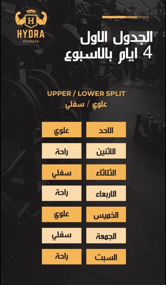 برنامج تمارين مقاومة للنادي (للرجال)