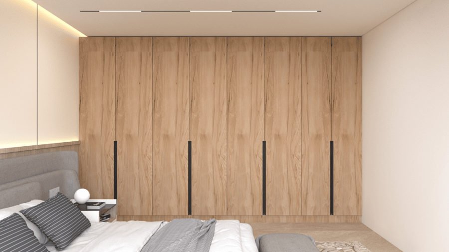 A wardrobe with an elegant design made of European wood, customizable according to your needs.