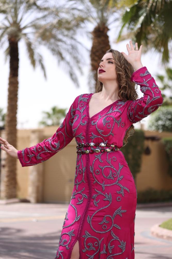 قفطان مغربي حرير