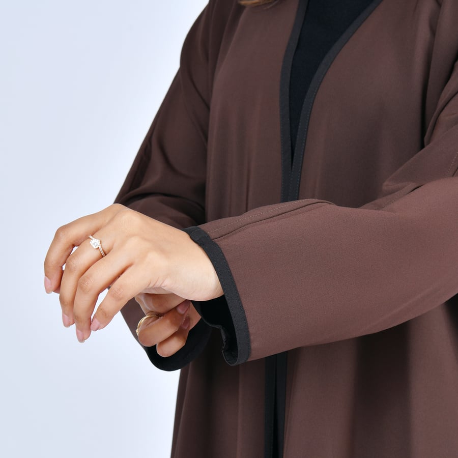 Practical abaya double face in black and brown