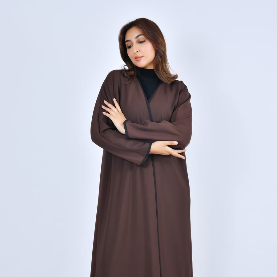 Practical abaya double face in black and brown