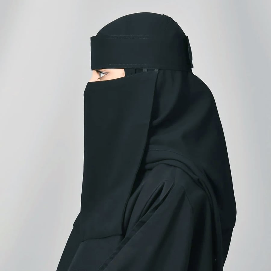 نقاب مطاطين طويل مع شريط لاصق