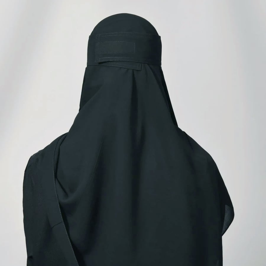 نقاب مطاطين طويل مع شريط لاصق