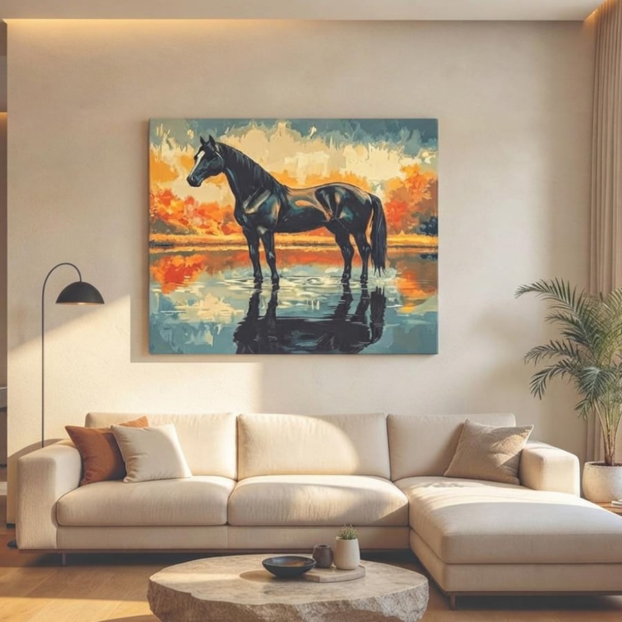 لوحات خيل تصميم عصري