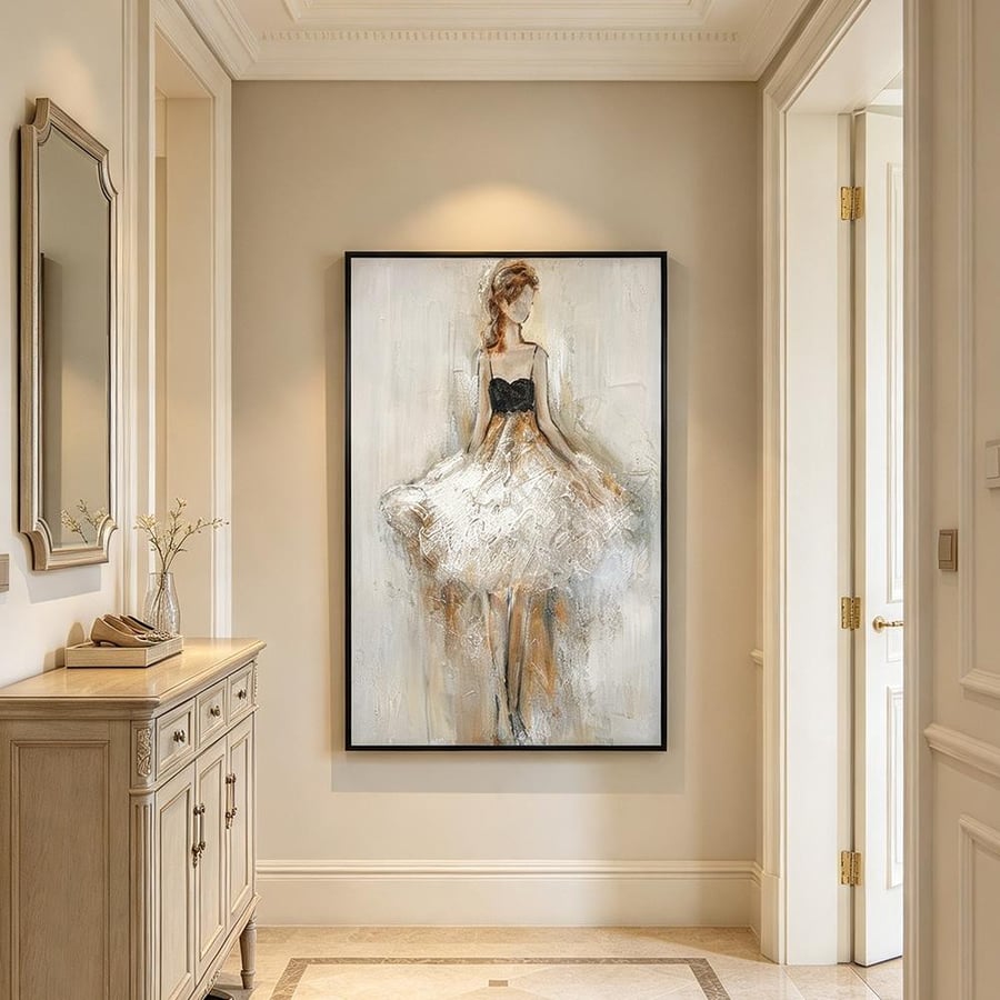 لوحة بنات طولية تصميم عصري