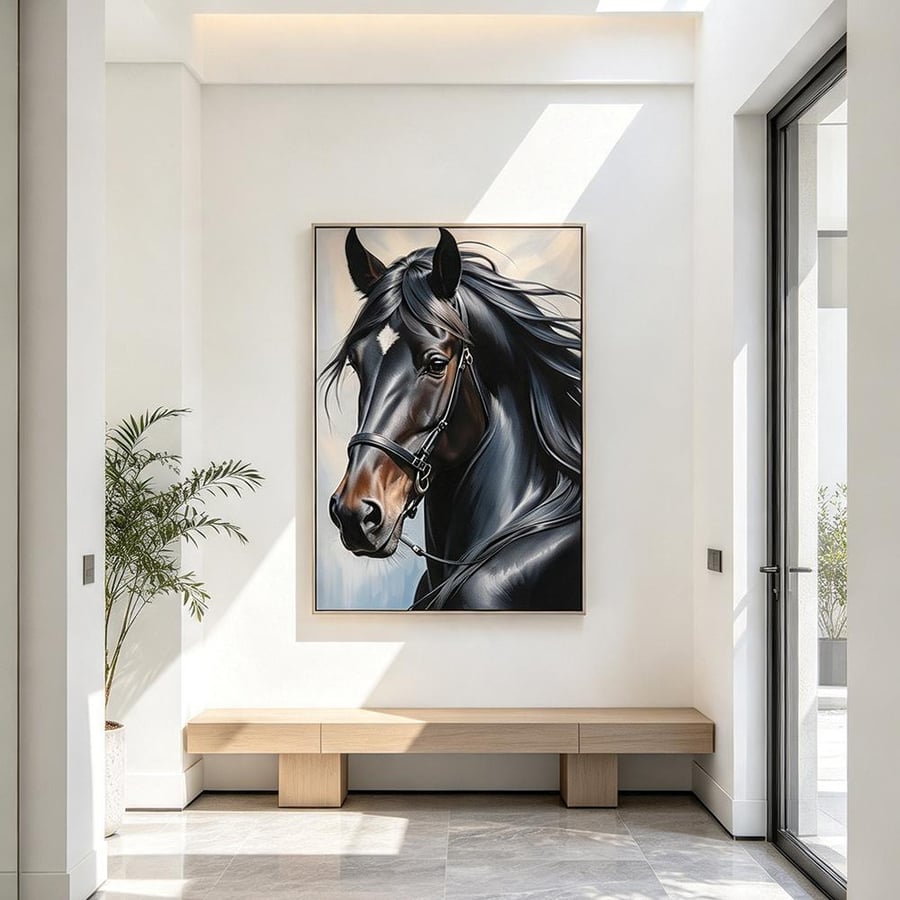 لوحة خيل تصميم مودرن آرت