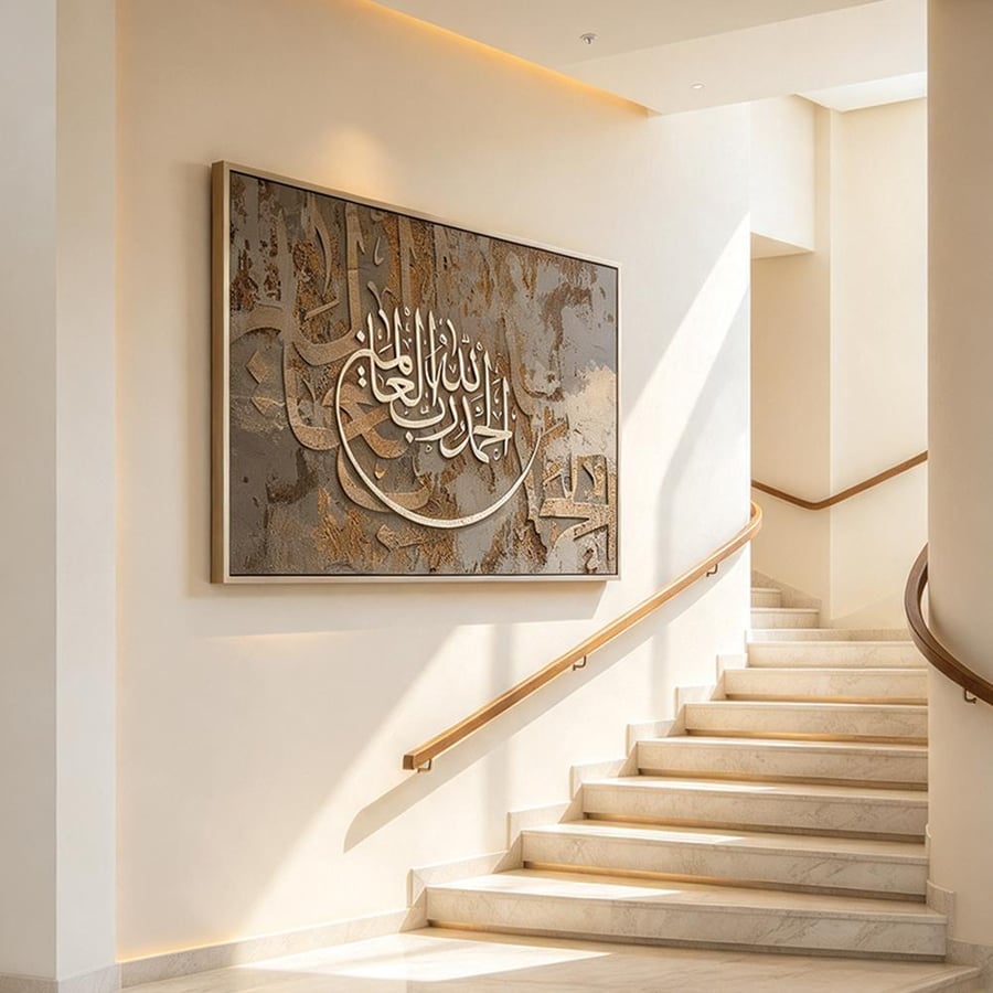 لوحة عرضية فن اسلامي تصميم عصري