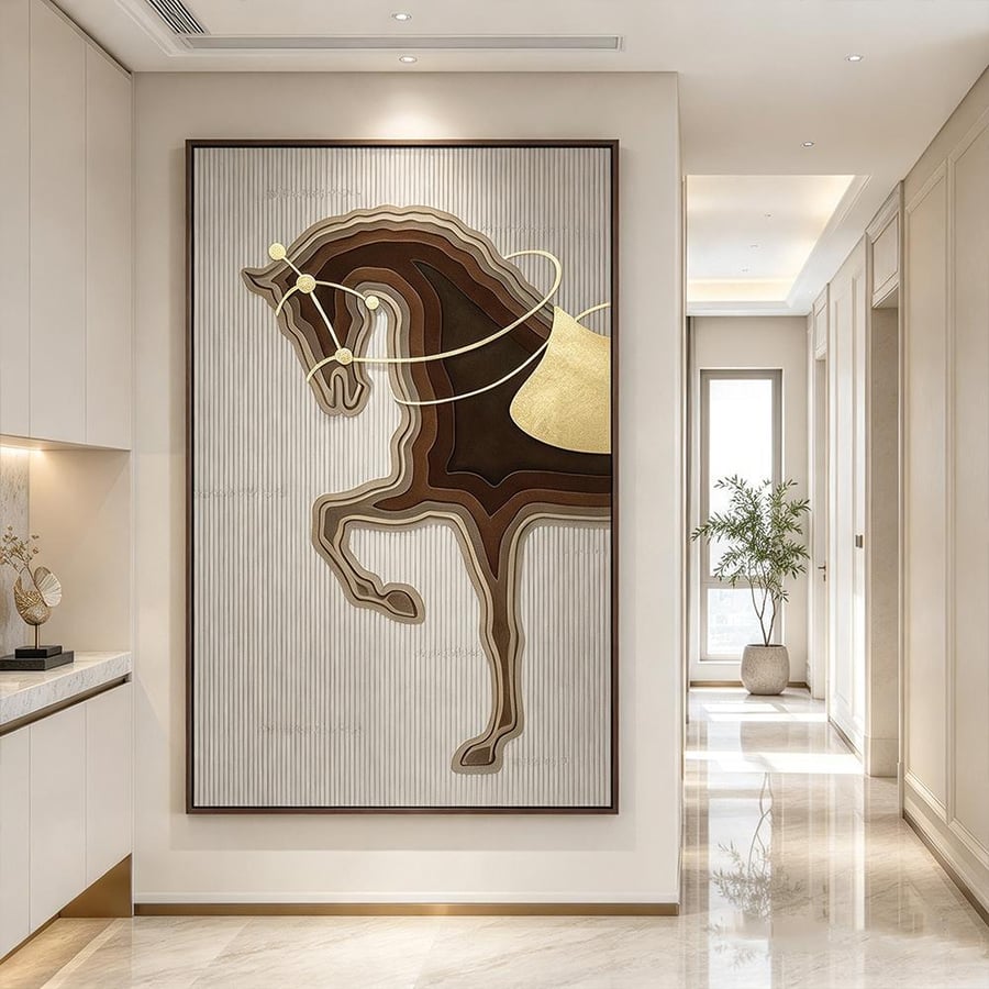 لوحة خيل تصميم مودرن آرت