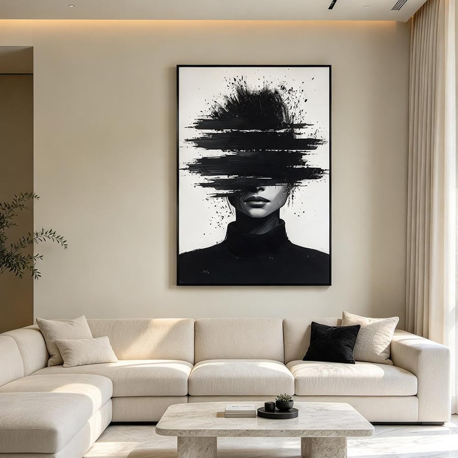 لوحة بنات طولية تصميم عصري