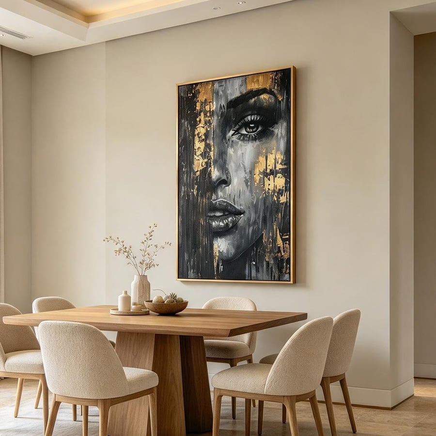 لوحة بنات طولية تصميم عصري