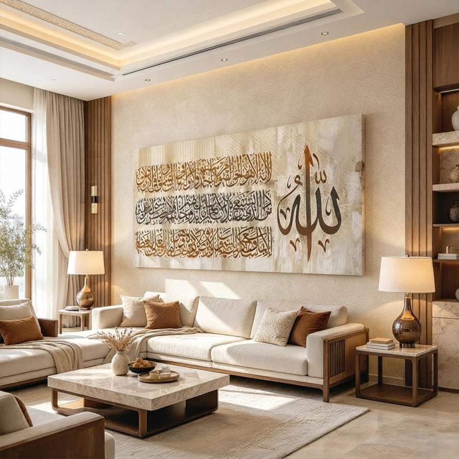 لوحة عرضية فن اسلامي تصميم عصري