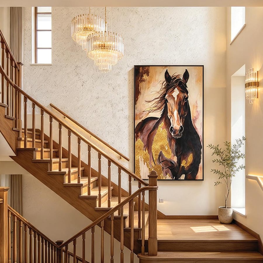 لوحة خيل تصميم مودرن آرت