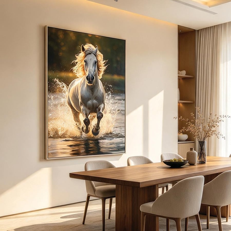 لوحة خيل تصميم مودرن آرت