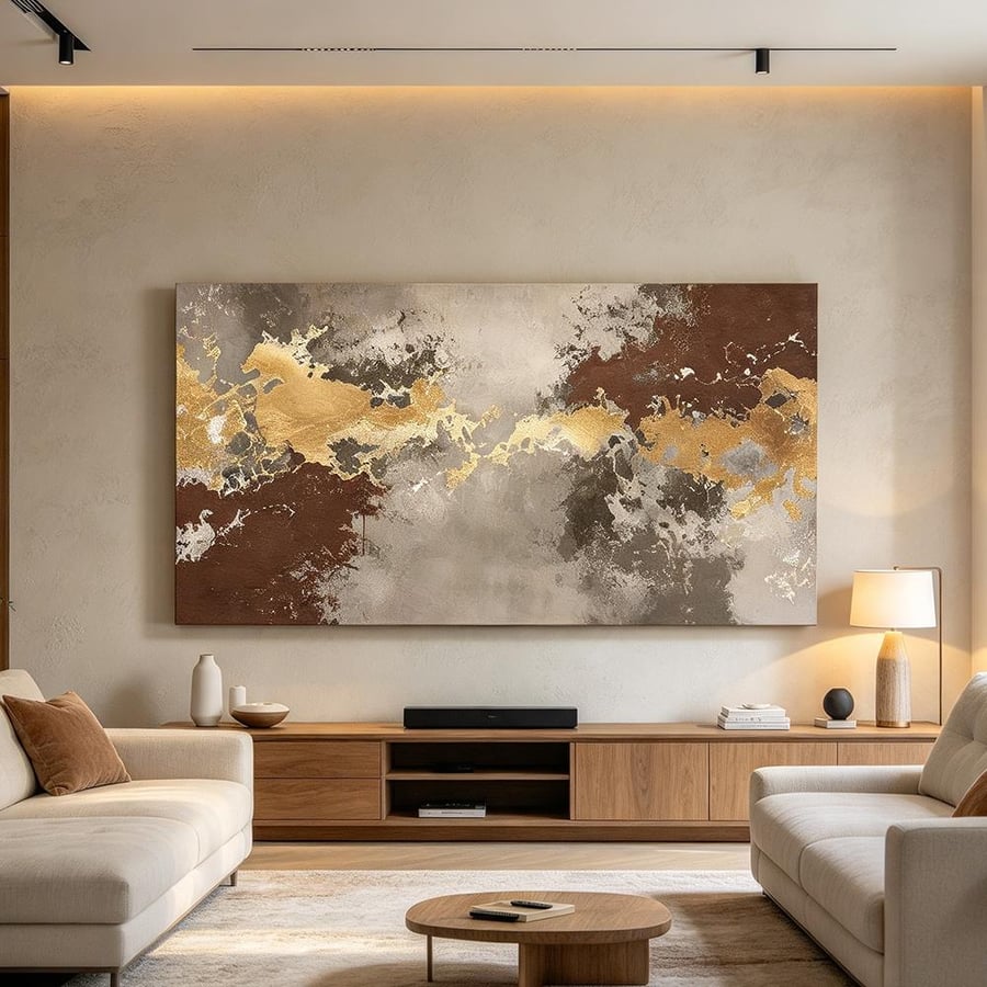 لوحة فن تجريدي تصميم عصري