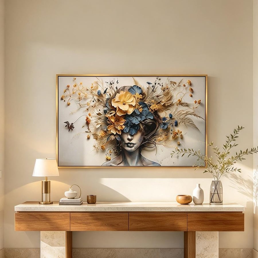لوحة بنات عرضية تصميم عصري