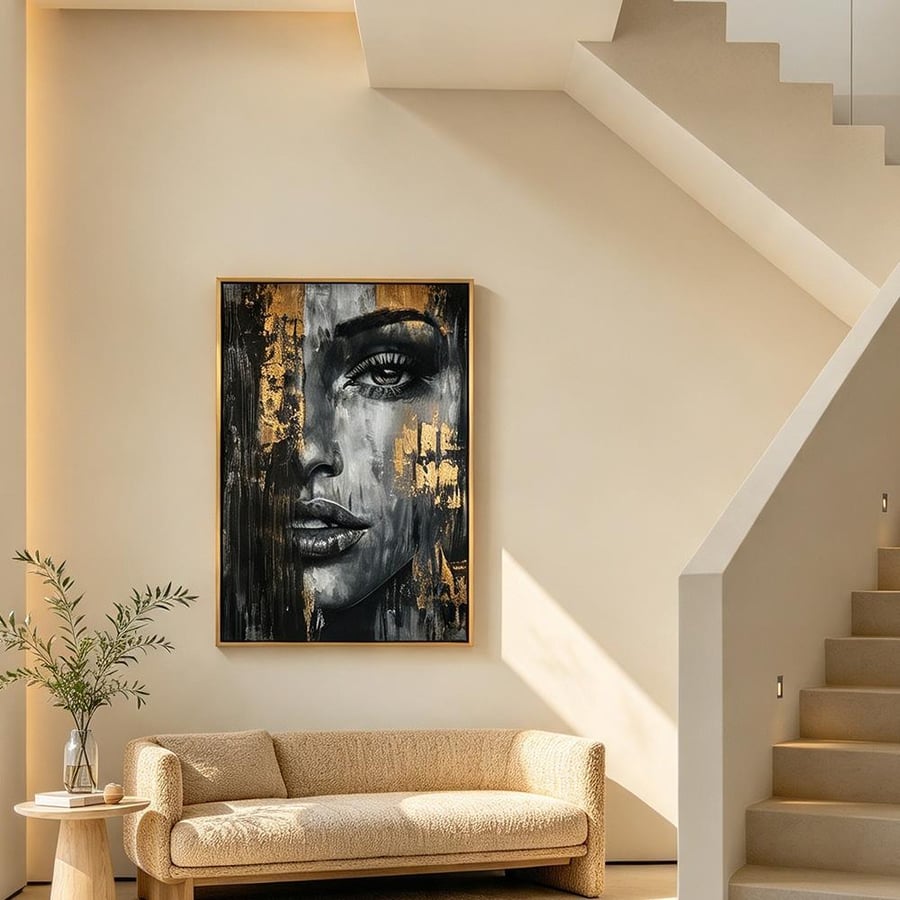لوحة بنات طولية تصميم عصري