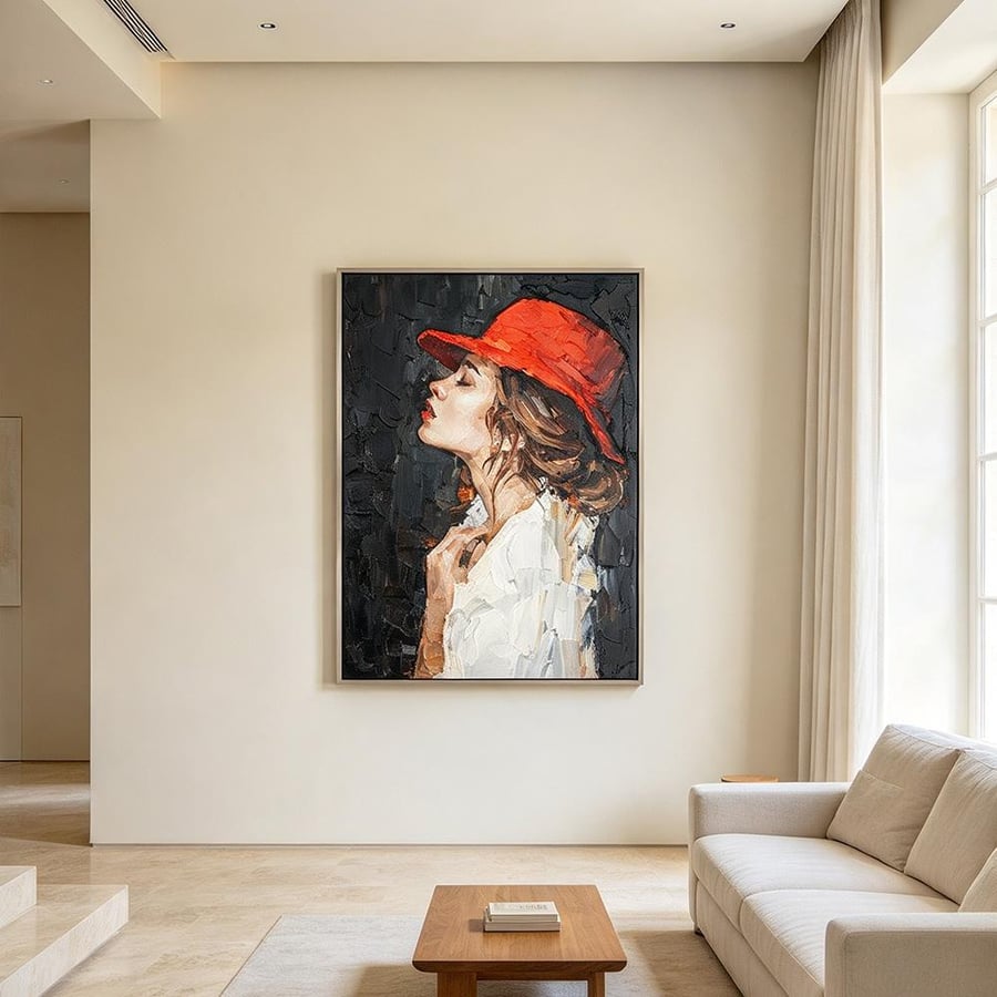 لوحة بنات طولية تصميم عصري
