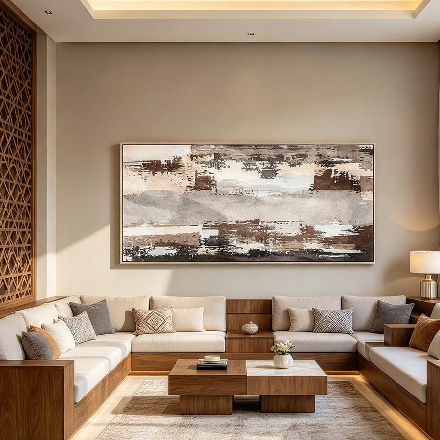 لوحة فن تجريدي تصميم عصري