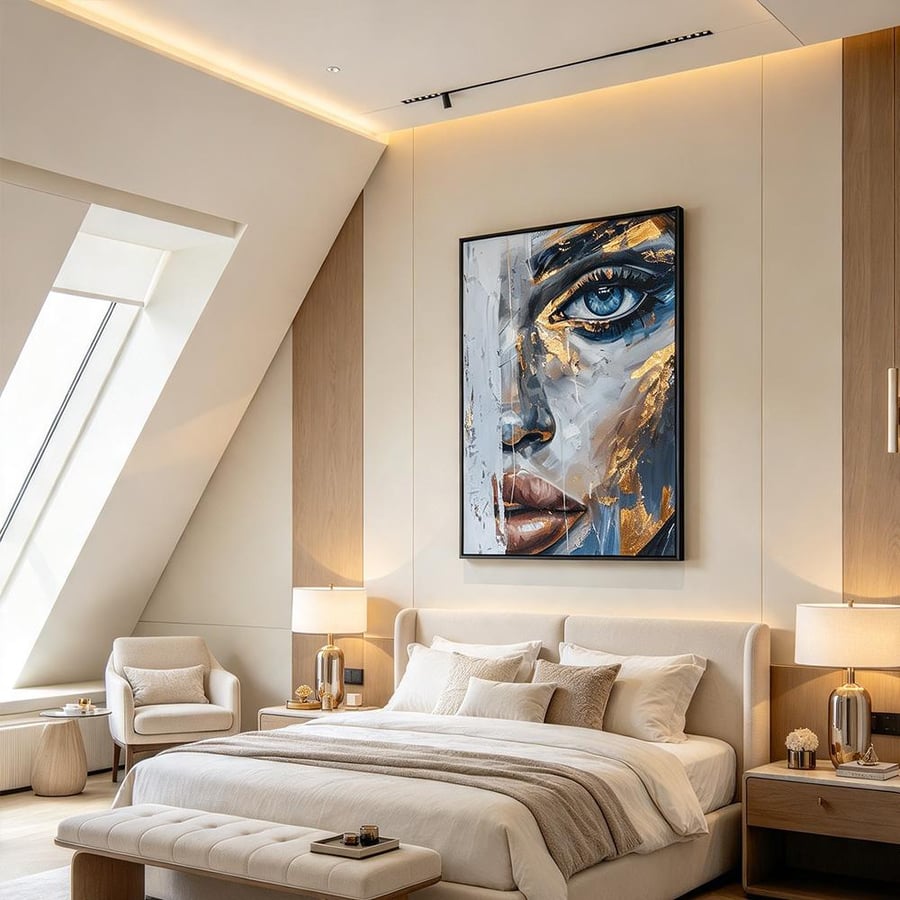 لوحة بنات طولية تصميم عصري