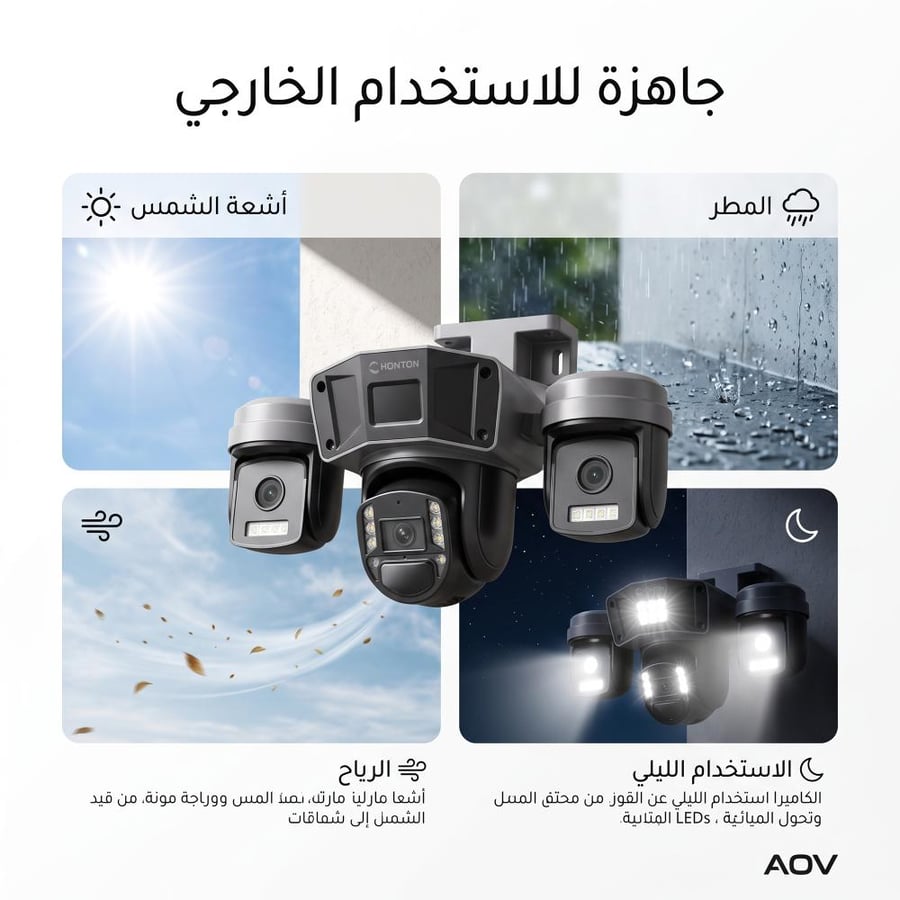S60 ﻛﺎﻣﯾرا ﻻﺳﻠﻛﯾﺔ ﺑﺎﻟطﺎﻗﺔ اﻟﺷﻣﺳﯾﺔ - 3 ﻋدﺳﺎت - ﻣدﺧل ﺷرﯾﺣﺔ - ﺗﺣﻛم ﺑﺎﻟﮭﺎﺗف (ضمان عام )