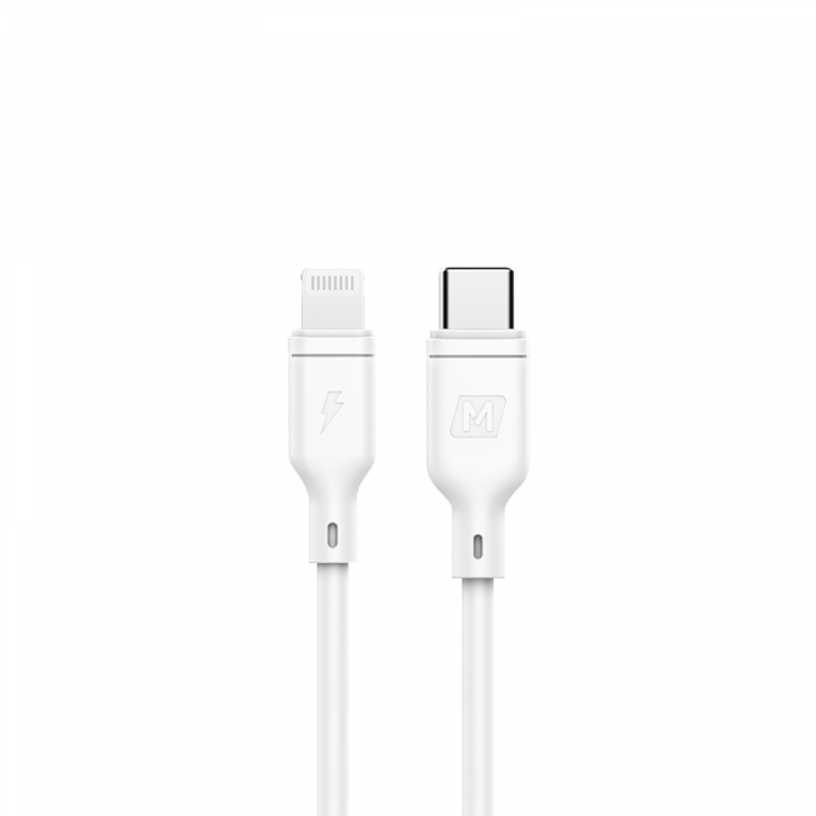 شاحن موماكس تايب سي لايتننق ابيض 1.2متر