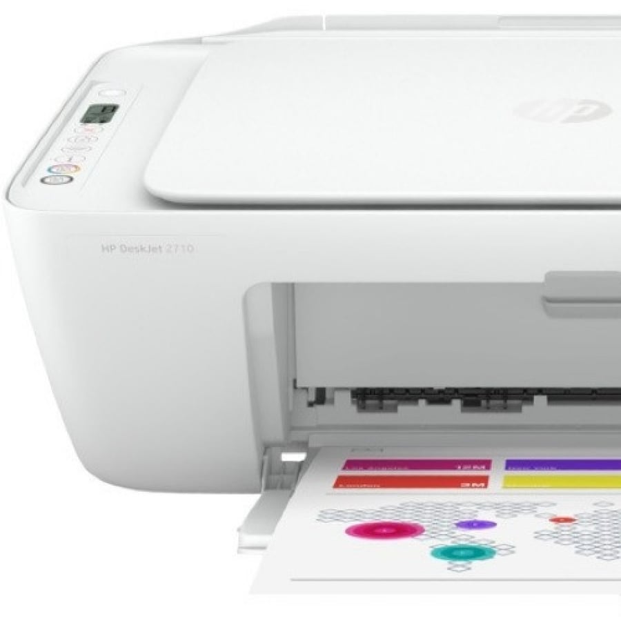 طابعة HP ديسك جيت الكل في واحد  2710 واي فاي ابيض