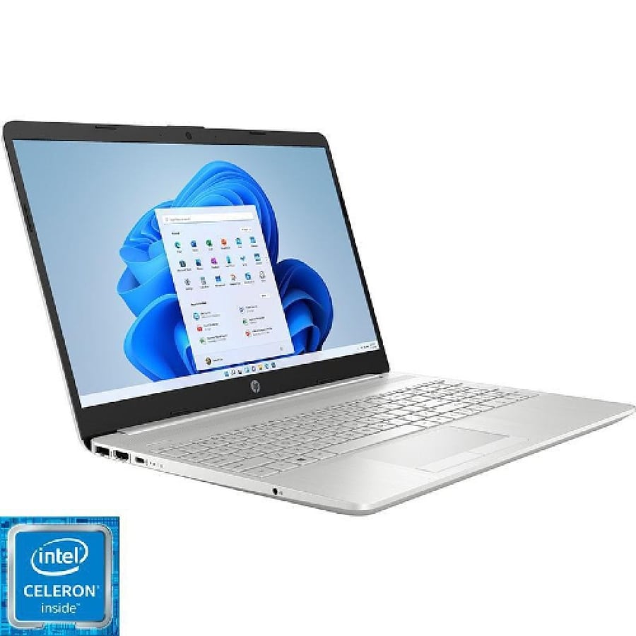 لابتوب محمول HP 15-DW1001NX سيلرون هارديسك 1 تيرا بايت + رام 4 جيجا 15.6 بوصة فضي