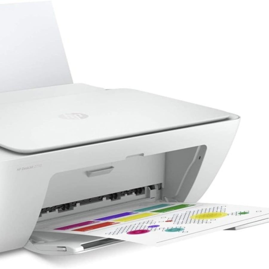طابعة HP ديسك جيت الكل في واحد  2710 واي فاي ابيض