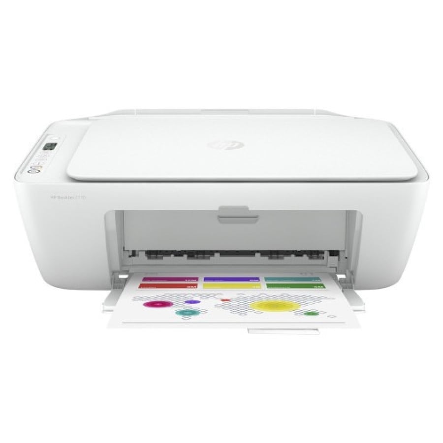 طابعة HP ديسك جيت الكل في واحد  2710 واي فاي ابيض