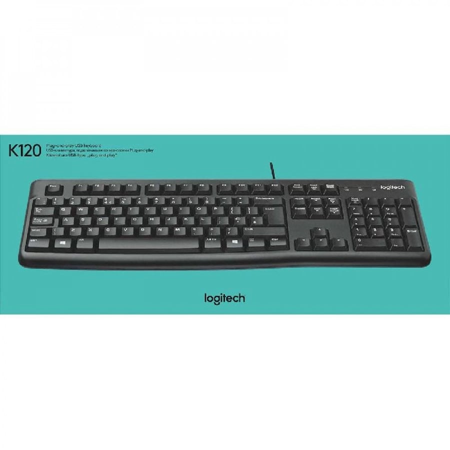 لوحة مفاتيح لوجيتيك k120 سلكي أسود