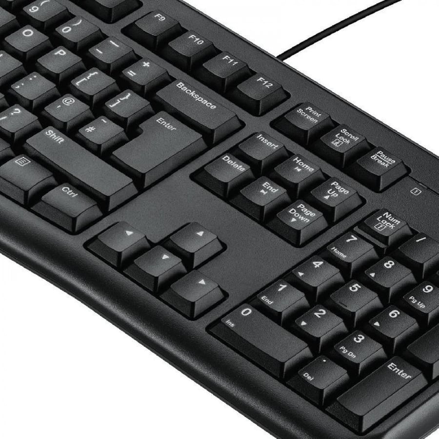 لوحة مفاتيح لوجيتيك k120 سلكي أسود