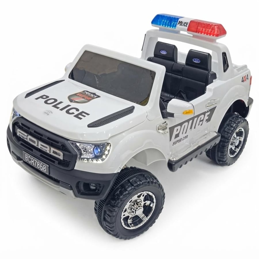سيارة شرطة فورد Ford F-150 Police كهربائية للأطفال | بطارية 12V | محركين | منبة بوليسي | نظام الاهتزاز | ريموت تحكم | موسيقى AUX\USB | اضاءات LED | ابواب قابلة للفتح | كبوت وغطاء حوض قابل للفتح