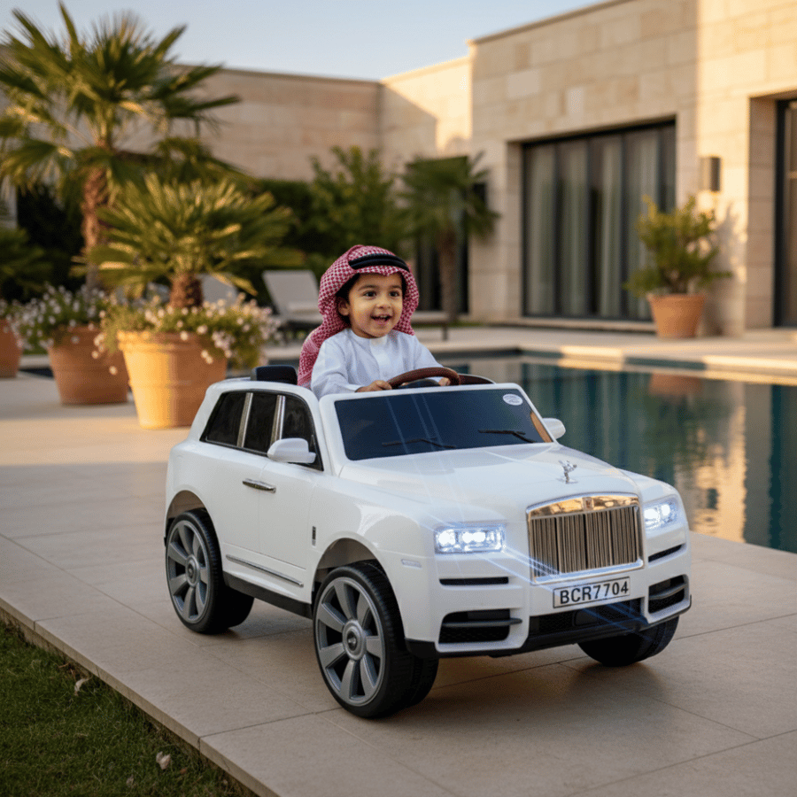 سيارة أطفال كهربائية جيب روز رايز أطفال 12V مناسبة لعمر 3 - 7 سنوات بجهاز تحكم عن بعد ودواسة داخلية من لينو LENO BCR7704