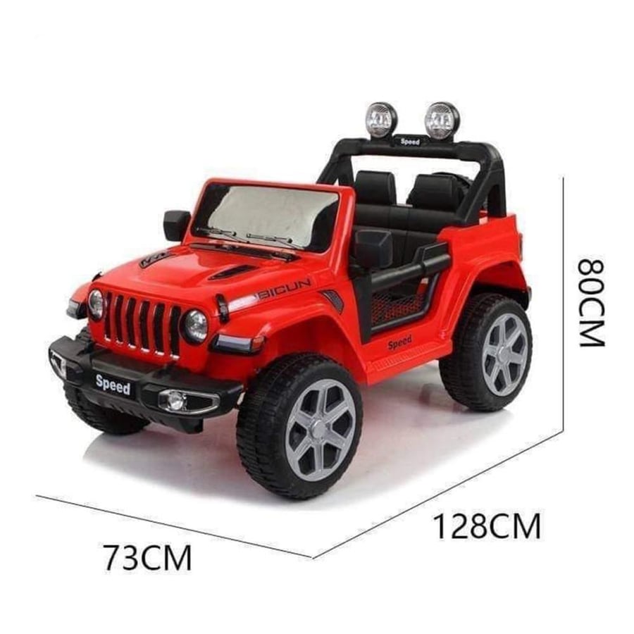 سيارات اطفال كهربائية تصميم جبلي دفع رباعي 4*4 مناسبة من عمر 2 إلى 7 سنوات بجهاز تحكم عن بعد ودواسة داخلية