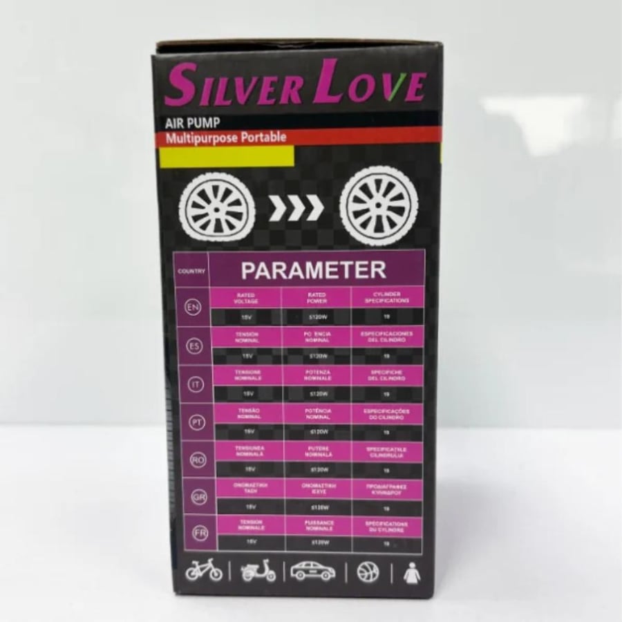 جهاز طوارئ للسيارة 4 في 1 سيلفر لوف SILVER LOVE A8-1 منفاخ إطارات واشتراك بطارية
