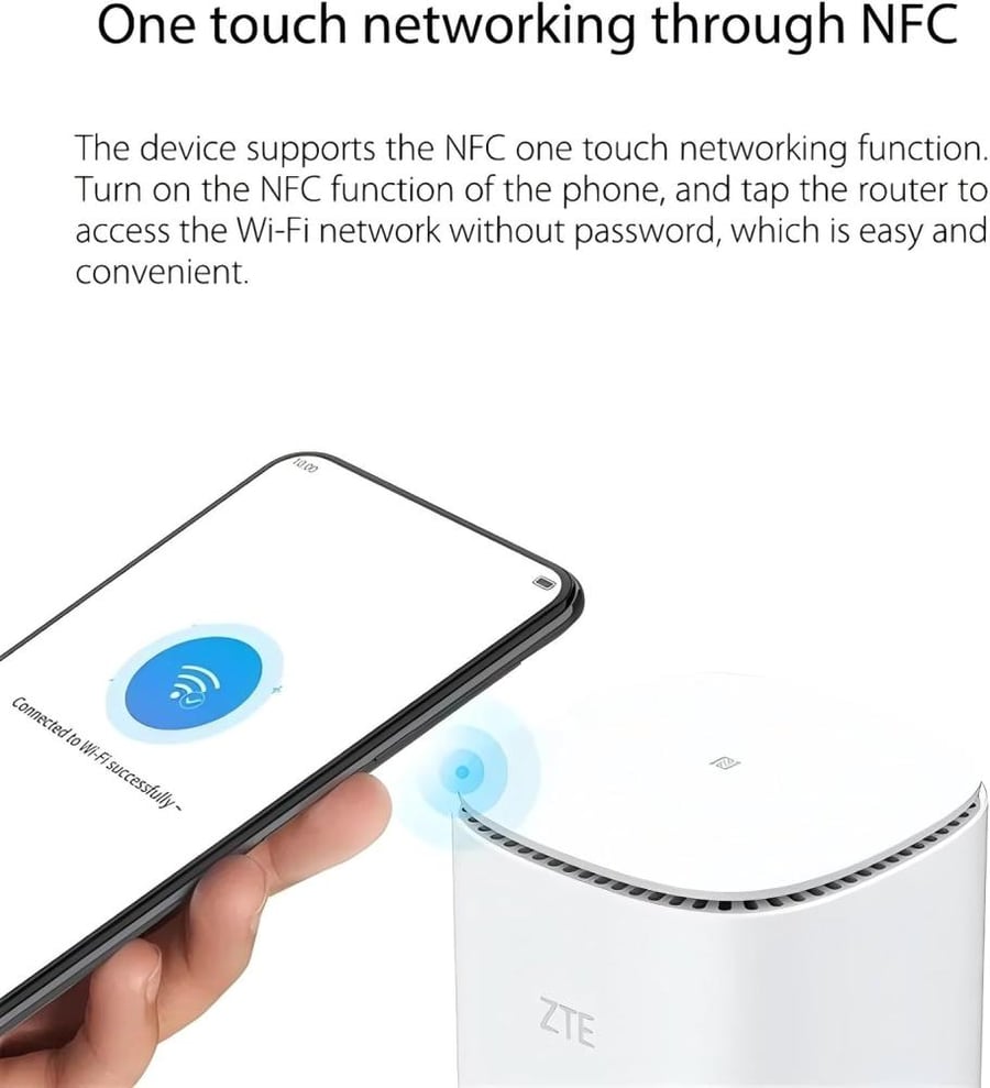 راوتر 5G زد تي اي MC888 Pro واي فاي 6 بسرعة 5400Mbps يدعم 128 جهاز – أفضل راوتر منزلي وألعاب في السعودية
