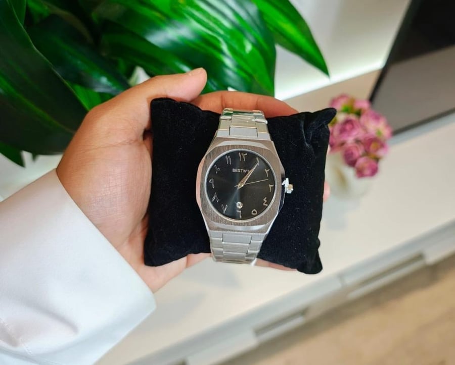 ساعة Bestwin Black Silver ⌚