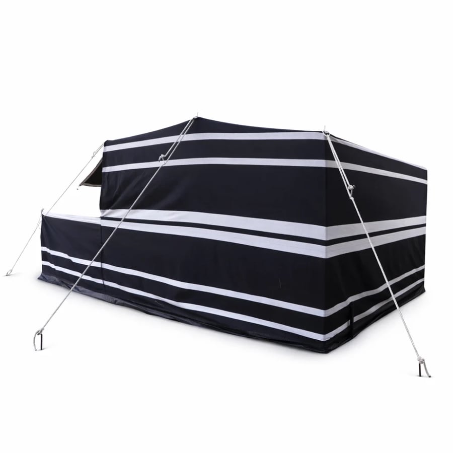 The developed Al-Mukshat canopy, 3×3 size, black striped, with a case