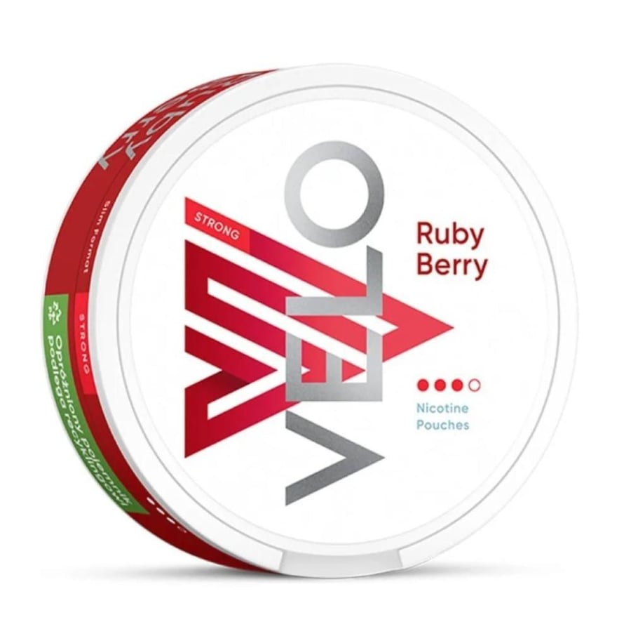 اظرف نيكوتين فيلو روبي بيري فراولة VELO Ruby Berry Strong