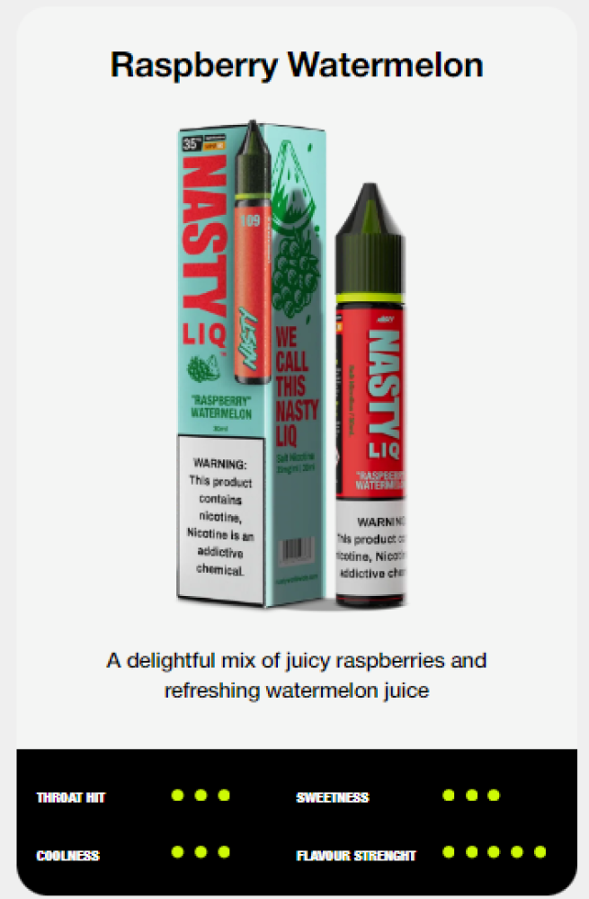 نكهة ناستي توت بطيخ Nasty Liq Raspberry Watermelon