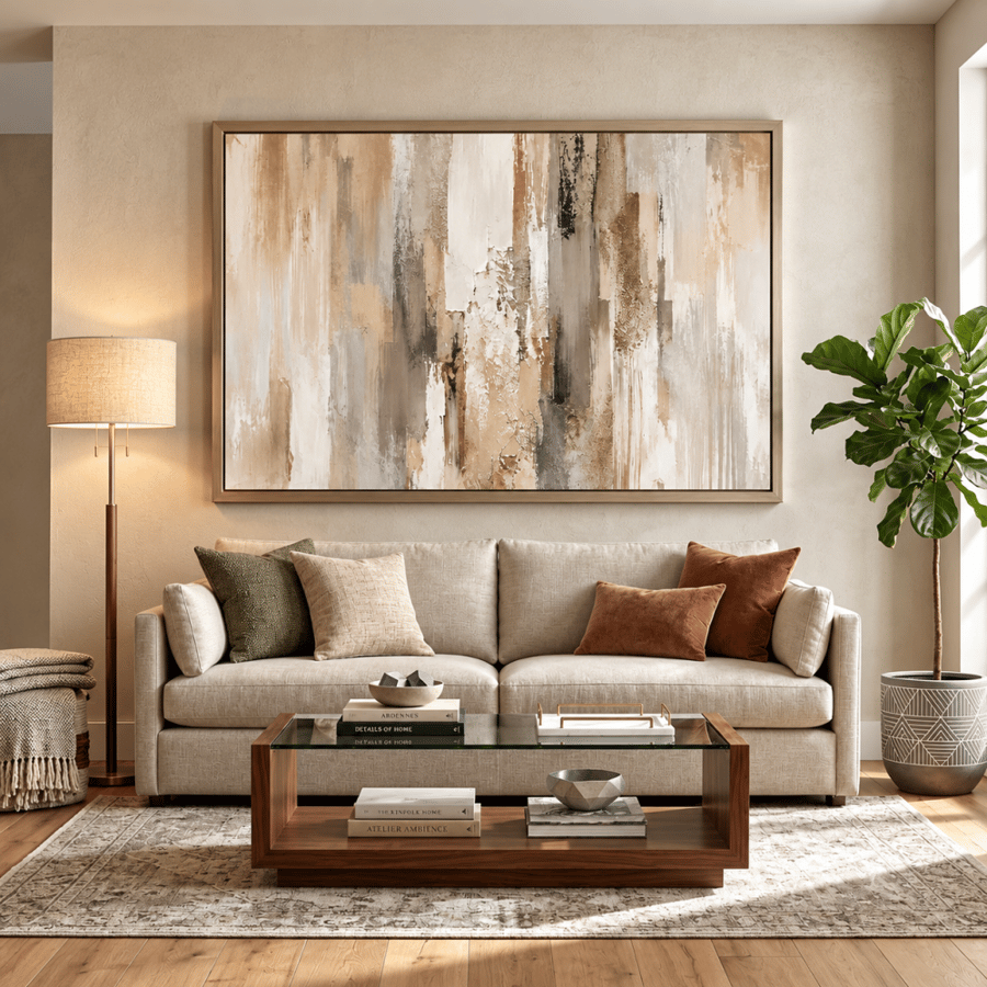 لوحة طباعة كانفس – سكون الجبال والبحيرة