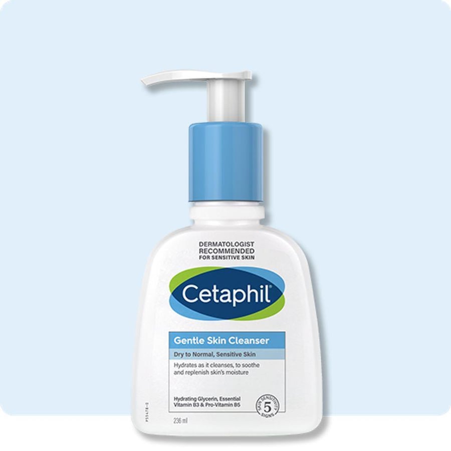 سيتافيل منظف 236 مل لطيف على البشره العاديه والحساسه. Cetaphil Gentle Skin Foaming Cleanser - 236 ml
