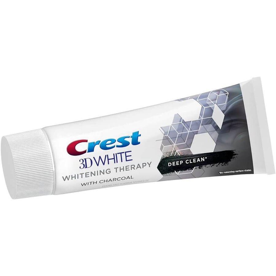 كرست معجون الاسنان 75 مل ثري دي تنظيف عميق.   Crest Toothpaste White Deep Clean Charcoal 75 Ml