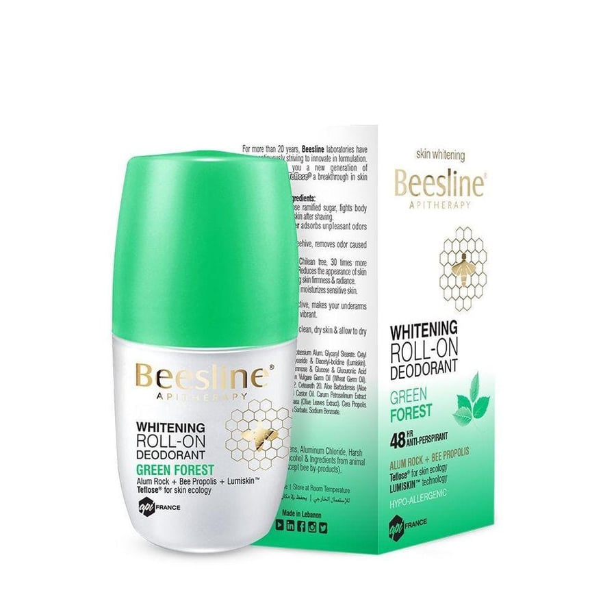 بيزلين مزيل عرق رول 50 مل تفتيح الغابه الخضراءBeesline Deo Roll On Whitening Green Forest 50 ml