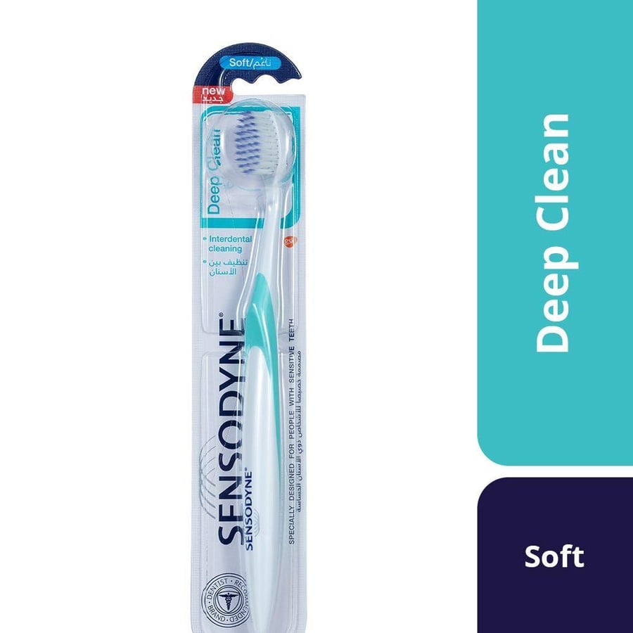 سنسوداين فرشاه اسنان نتظيف عميق ناعم جدا.  Sensodyne Toothbrush Deep Clean Extra Soft