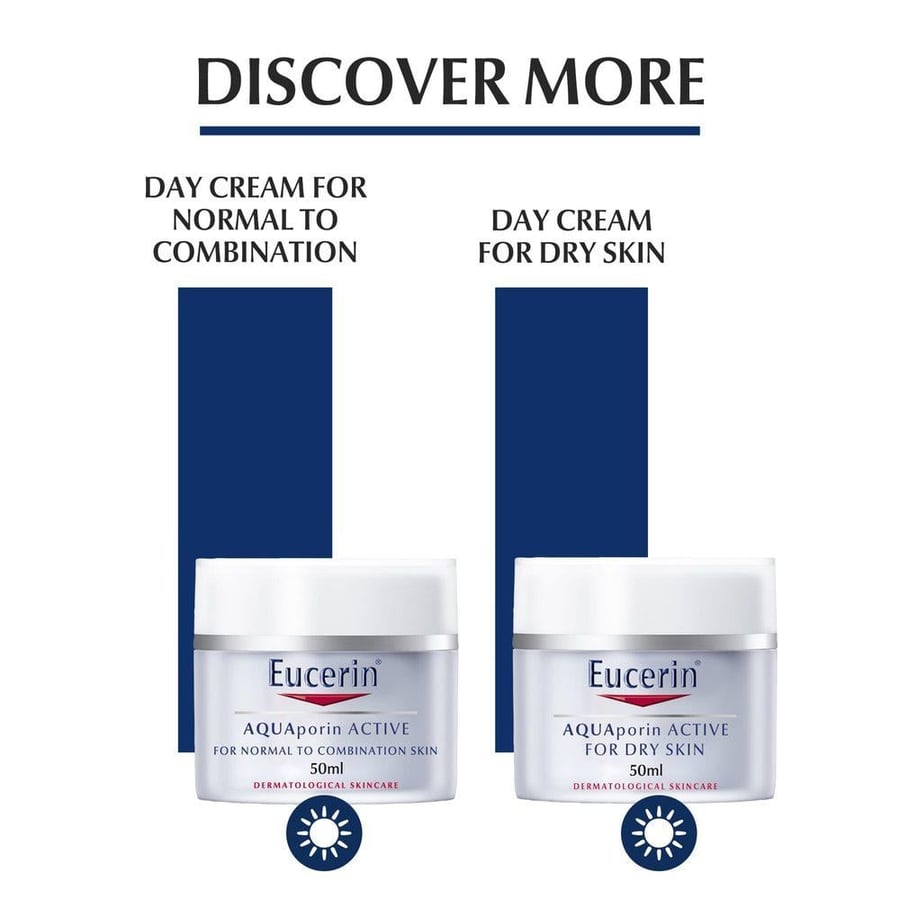 كريم نهار يوسيرين أكوابورين أكتيف الخفيف.  Eucerin Aquaporin Active Light Face Day Cream, 50ml العميق 50 مل.